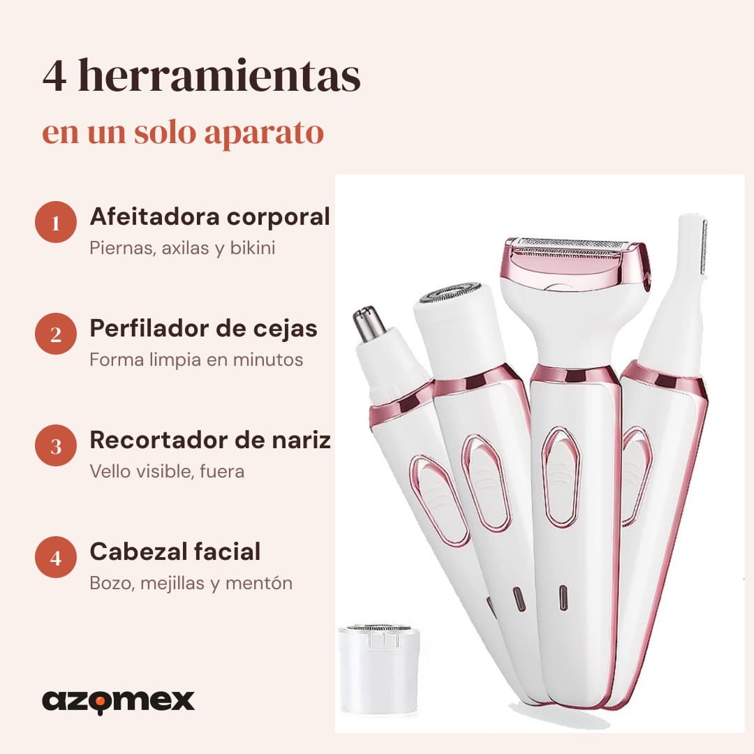 Depiladora Eléctrica 4 en 1