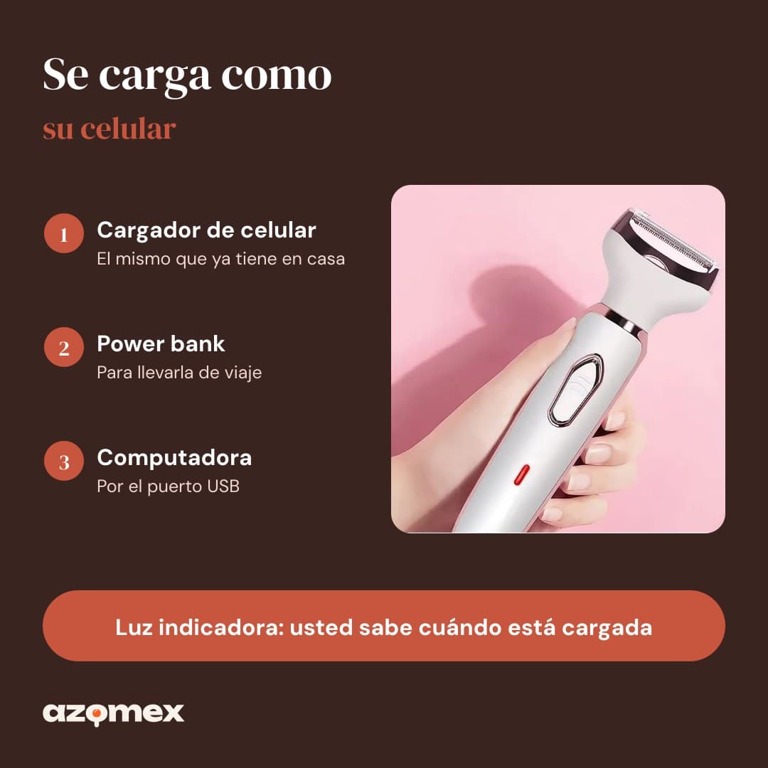 Depiladora Eléctrica 4 en 1